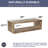 57" Wide Rectangular Mango Wood Coffee Table with Open Shelf in Natural Finish