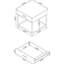 Ensemble de 2 tables basses et d'appoint rustiques en chêne brun clair, avec plateau relevable pour la préparation des crêpes, tiroir de rangement pour la pâte, structure en bois d'ingénierie, jeux de société et sous-verres inclus.