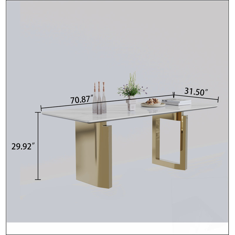 Table de salle à manger rectangulaire en verre trempé épais 0,47 po