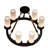 Kanyi 6 - Light Dimmable Wagon Wheel Chandelier