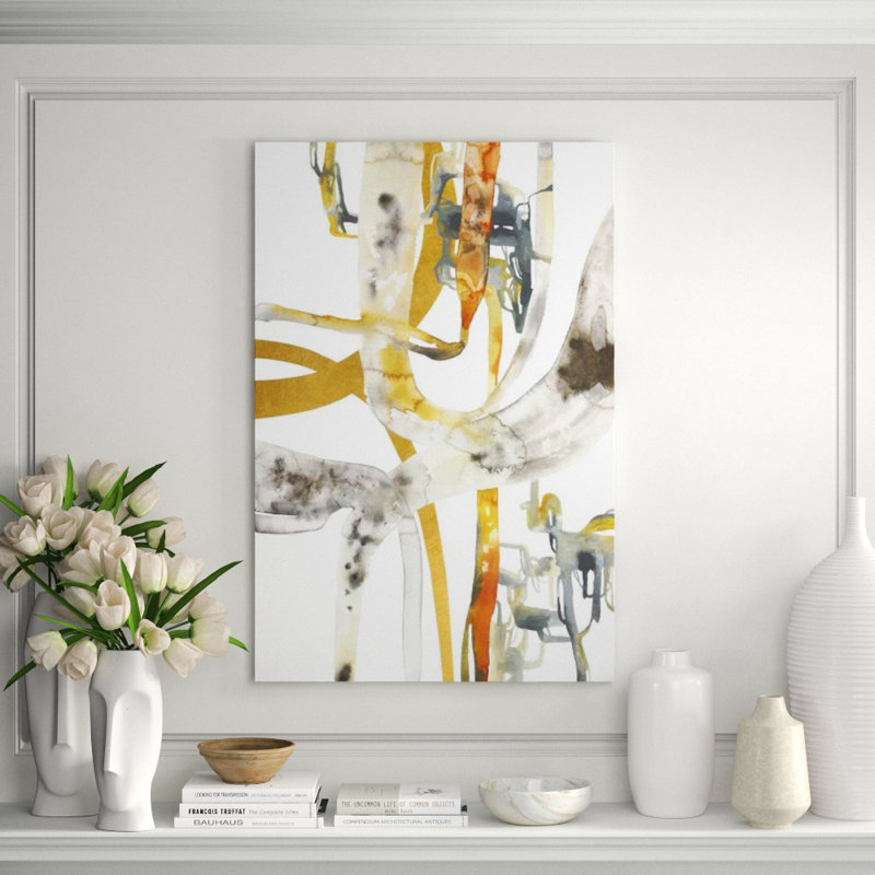 Crossing Encounter II Print by Jean Kenna, Gilded Gold, 45" H x 30" W