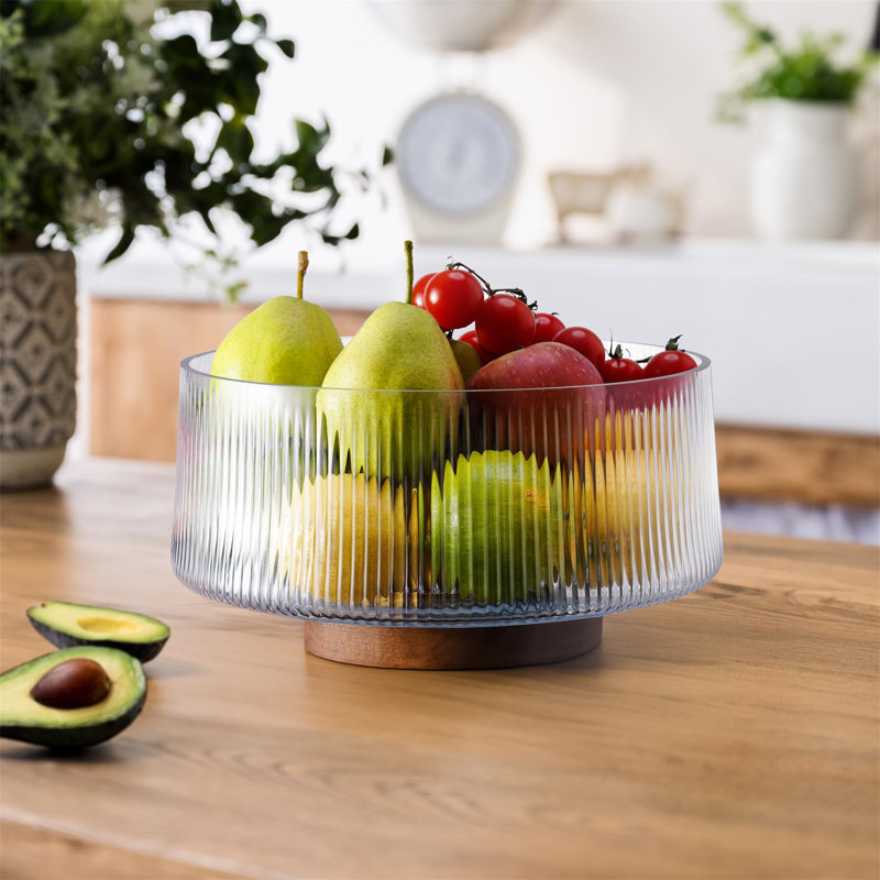 Ivy Bronx Glass Salad Bowl