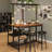 Kitchen Island - Mobile Bakers Rack with 3 Shelves, Microwave Stand & 5 Hooks, 400lb Capacity (Brown)