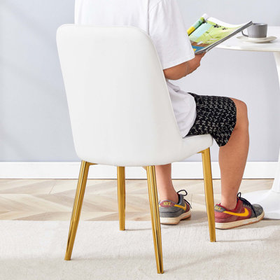 Chaises de salle à manger en cuir synthétique, ensemble de 6