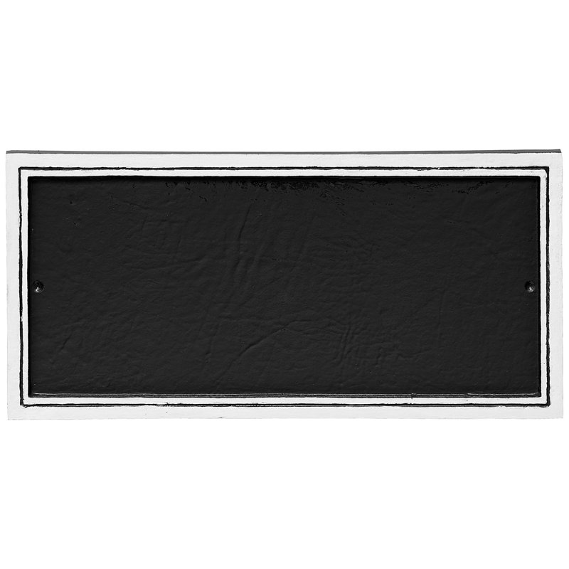 Plaque d’adresse murale sur 1 ligne Fremont, Noir / blanc, Oui