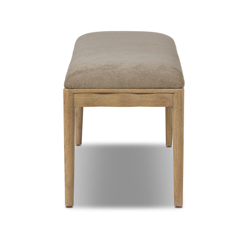 Marie Accent Bench-Sage Worn Velvet, Monte Mushroom