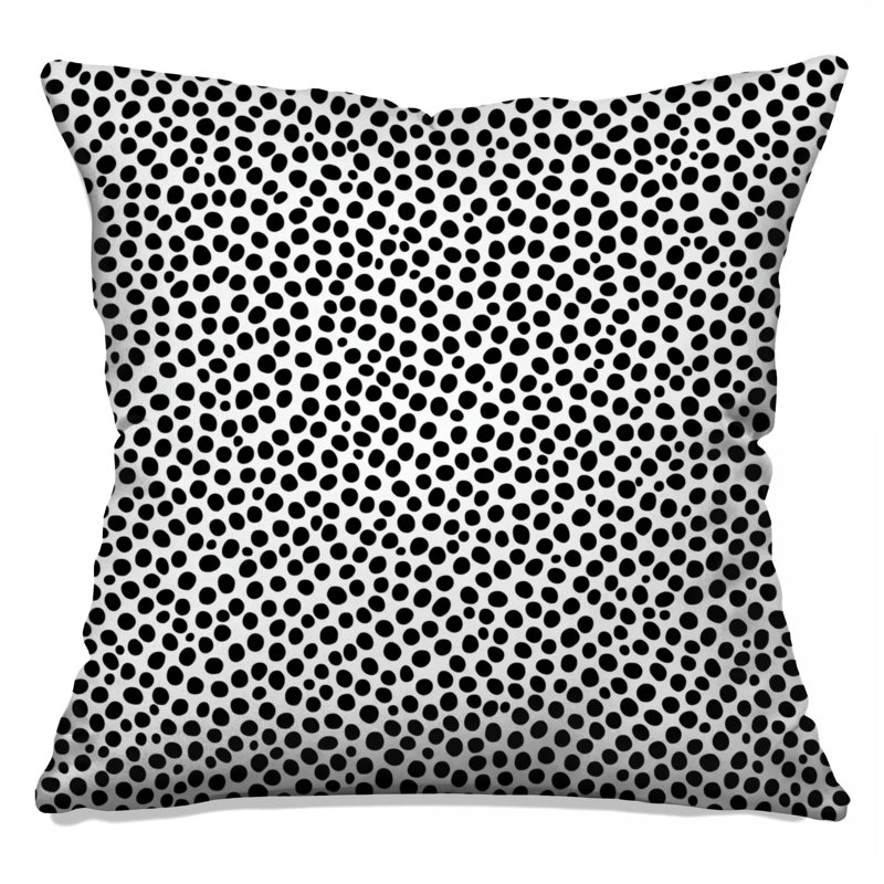Black Dotted Pattern Double Sided Throw Pillows, 20 x 20 inches