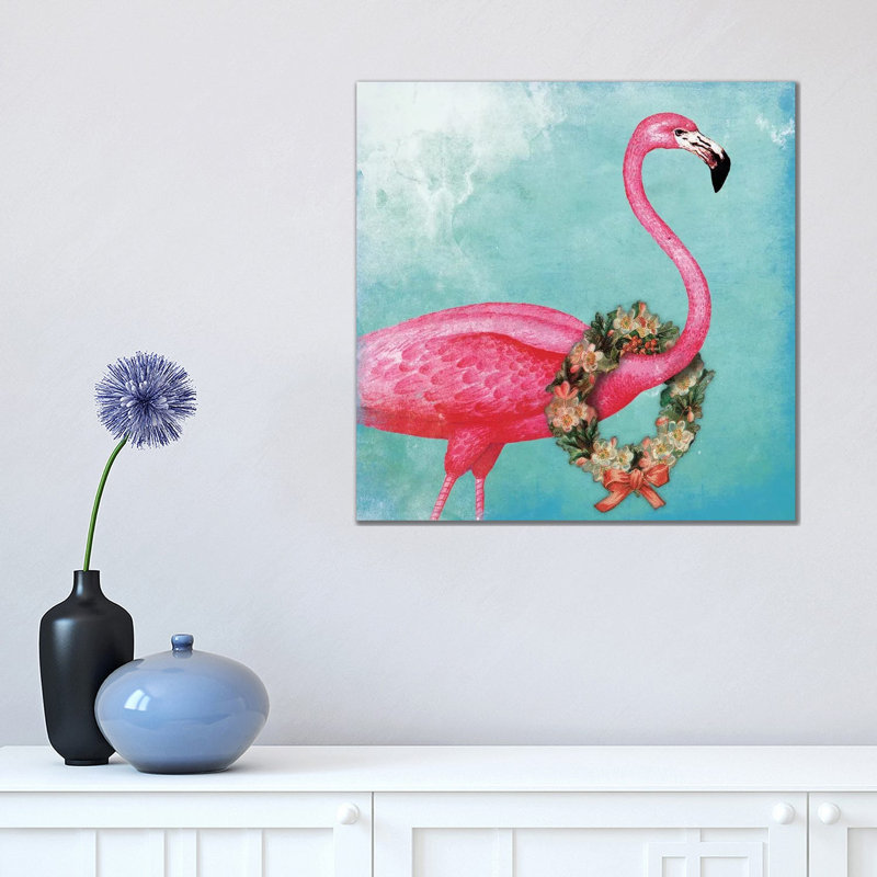 Christmas Flamingo by Jace Grey - Wrapped Canvas Print, 45.72 cm H x 45.72 cm W x 1.91 cm D