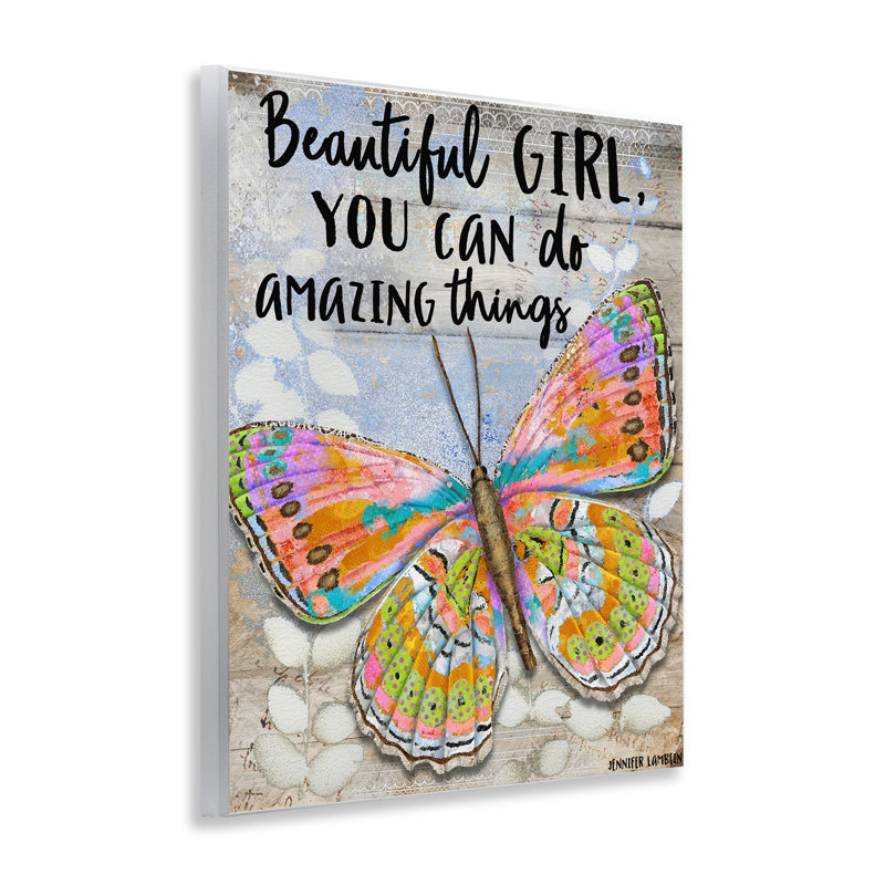 «Beautiful Girl & Butterfly», art mural par Jennifer Lambein