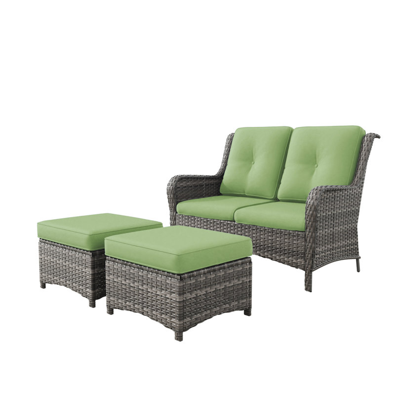 Parinka 49 " W Straight Loveseat with Cushions, Green