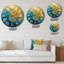 Horloge murale spirales abstraites Golden Ocean-453134191