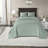 Antimicrobial Oversized Reversible Bedding Set, Cotton Seafoam