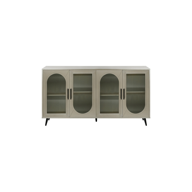 Meuble télé pour téléviseur de 65 pouces et plus, Or antique