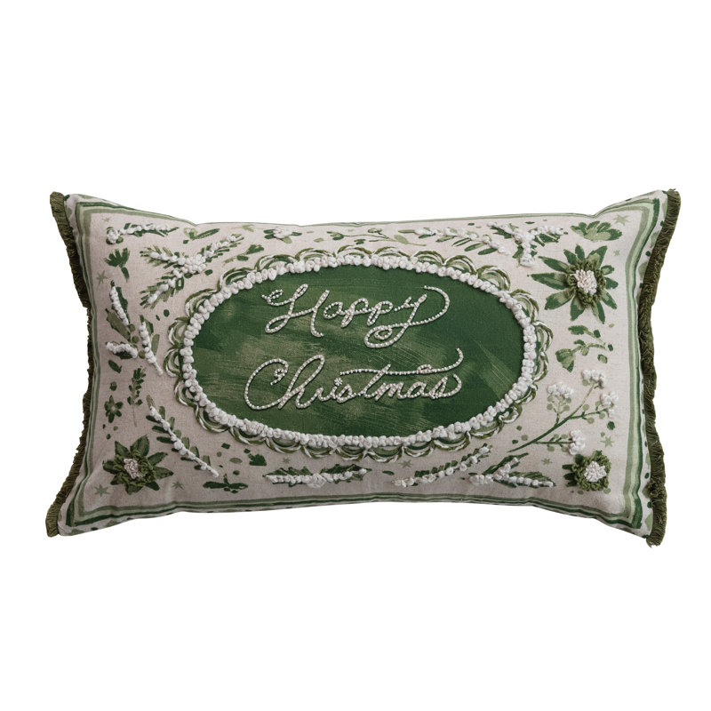 Coussin en coton et lin