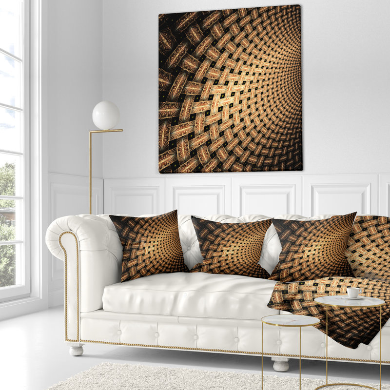 Grand coussin de fleurs symétrique floral, 16 po x 1 po, Coussin décoratif