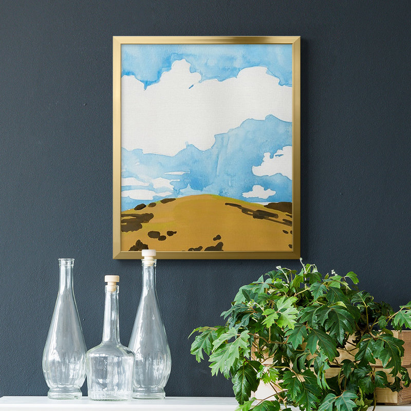 Été Knoll I, toile encadrée de qualité supérieure - prête à être accrochée, Or, H 24 po x l 20 po