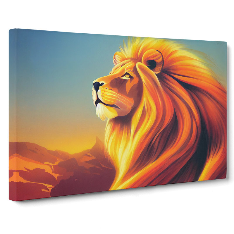 Pretty Lion - Wrapped Canvas, 35cm H x 50cm W x 3cm D