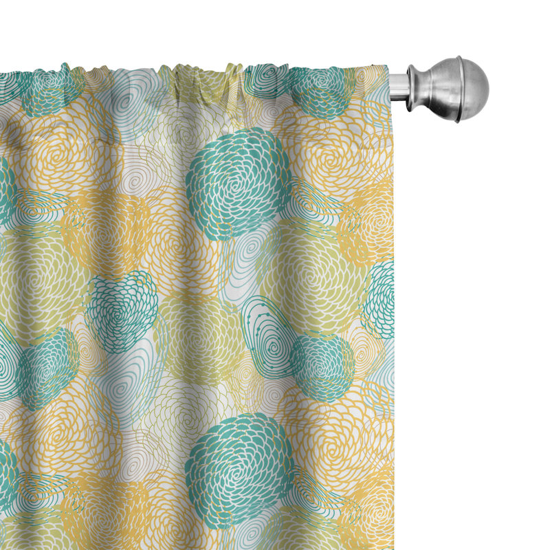 Floral Semi-Sheer Rod Pocket Sliding Panel, 28" x 84"