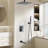 1-Spray Patterns 16 In. Ceiling Mount Dual Fixed And Handheld Shower Head With Bathtub Faucet 2.5 GPM In Matte Black