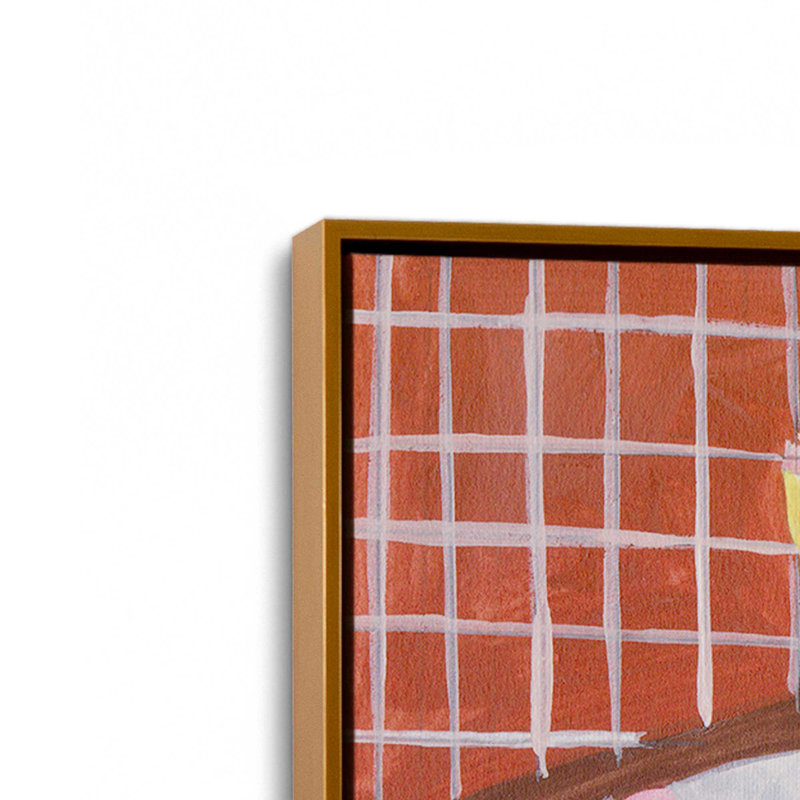 «Bites and Sips II» par Melissa Wang, reproduction d'art, H 32 po x l 24 po, Gold