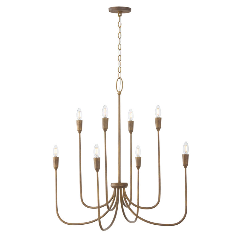 Lustre 33 lumières x 33 po x H 32 po en bronze mystique