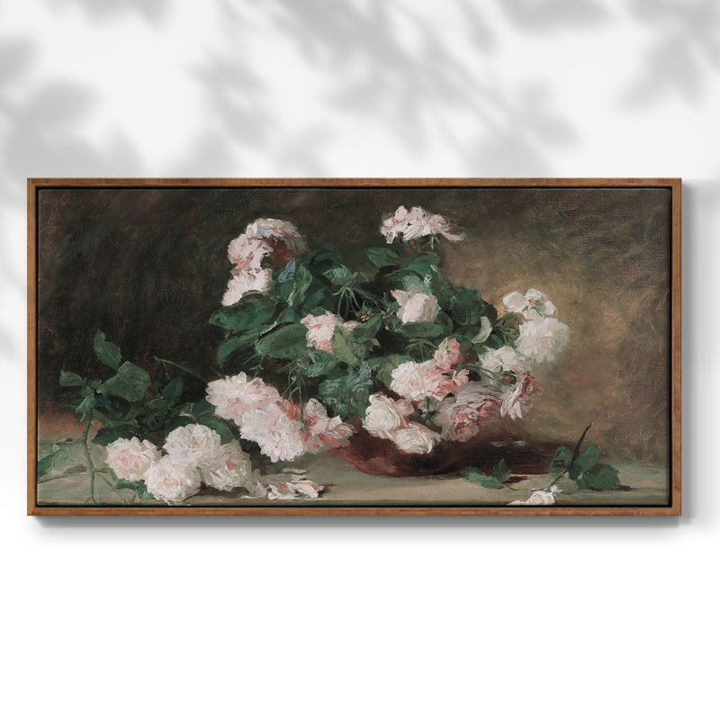 Série botanique - CD - Toile tendue avec châssis encadré - Prêt à être accroché, Noyer, H 17 po x l 33 po