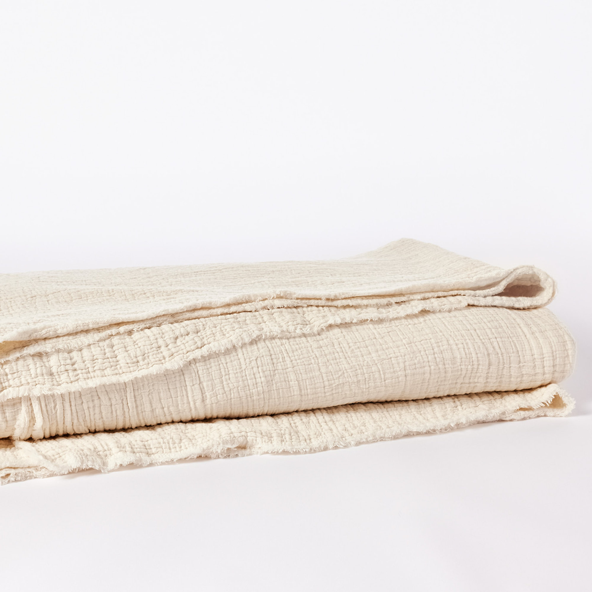 Topanga Matelasse Cotton Throw Blanket, Throw, Undyed