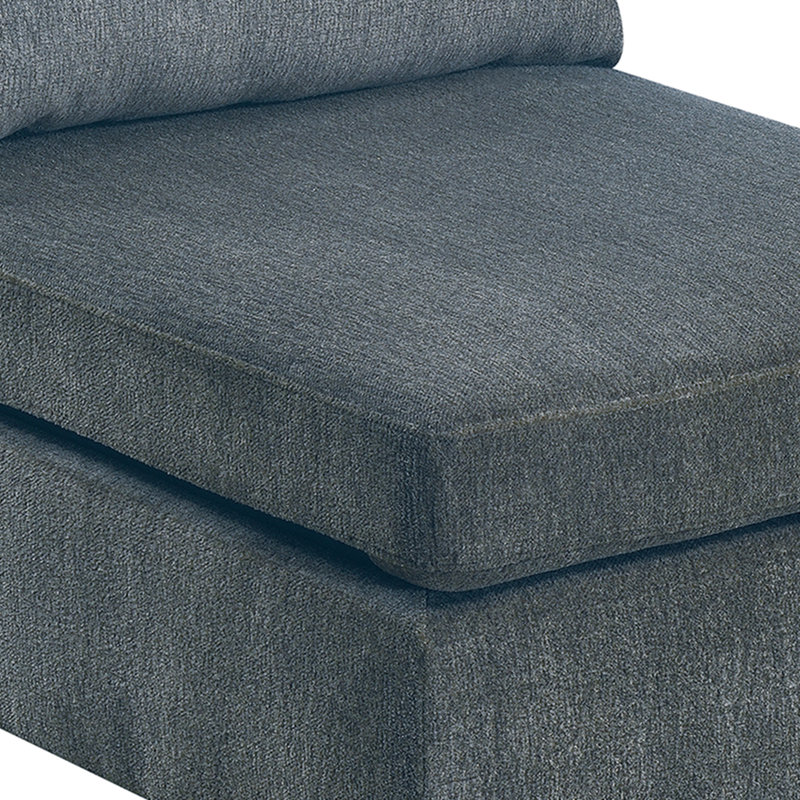 Chaise modulaire en tissu de chenille 4 pièces gris
