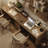Nut-brown Rectangular Solid Wood desks-107393987