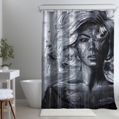 Shower Curtain FI70 – Polyester Shower Curtain, Dye Sublimation Print, 71" W × 74" L