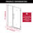 47" - 48" W x 72" H Hinged Frameless Shower Door With 5/16" (8mm) Tempered Glass-114825277