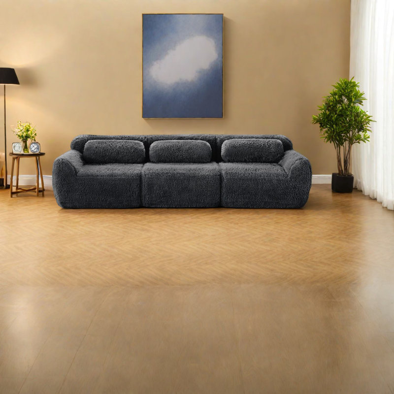 Canapé modulaire moelleux, modulaire moelleux, ergonomique avec repose-pieds pour cinéma maison