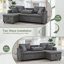 3 Seater Linen Sofa Bed-365104658