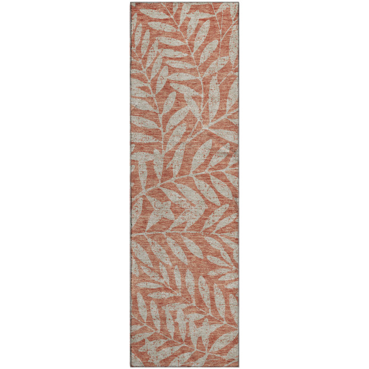 Premium Machine Washable Prisco Salmon Rug
