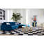 Wool Checkered Area Rug in Black/White-467517949
