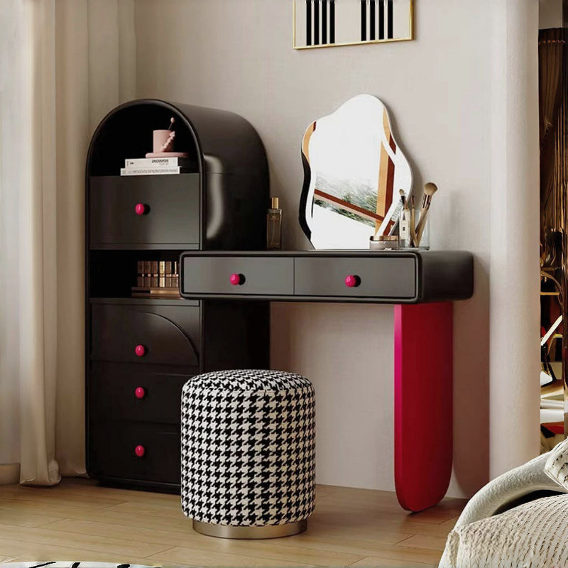 Belton, Noir / rose rouge