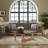 Triangle Glass Coffee Table with Wooden Base Clear Glass Top Mid-Century Abstract Glass Table-1057579313
