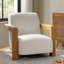 Chaise d'appoint rembourrée avec structure en bois d'hévéa massif Jakira-2074626111