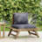 Dark Grey Furniture With - Padding And Spacious Seat Club Chair Upholstery --1945597592