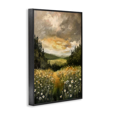 Clouded Daisy Path Framed Giclee, design by Creative Studio