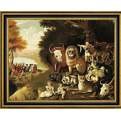 A Peaceable Kingdom' by Edward Hicks Framed Painting Print -  Canvas Art USA, 23549-DR820-1620