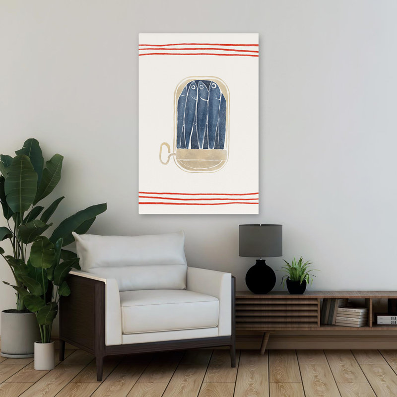 Sardines - art de poisson de cuisine, H 36 po x l 24 po