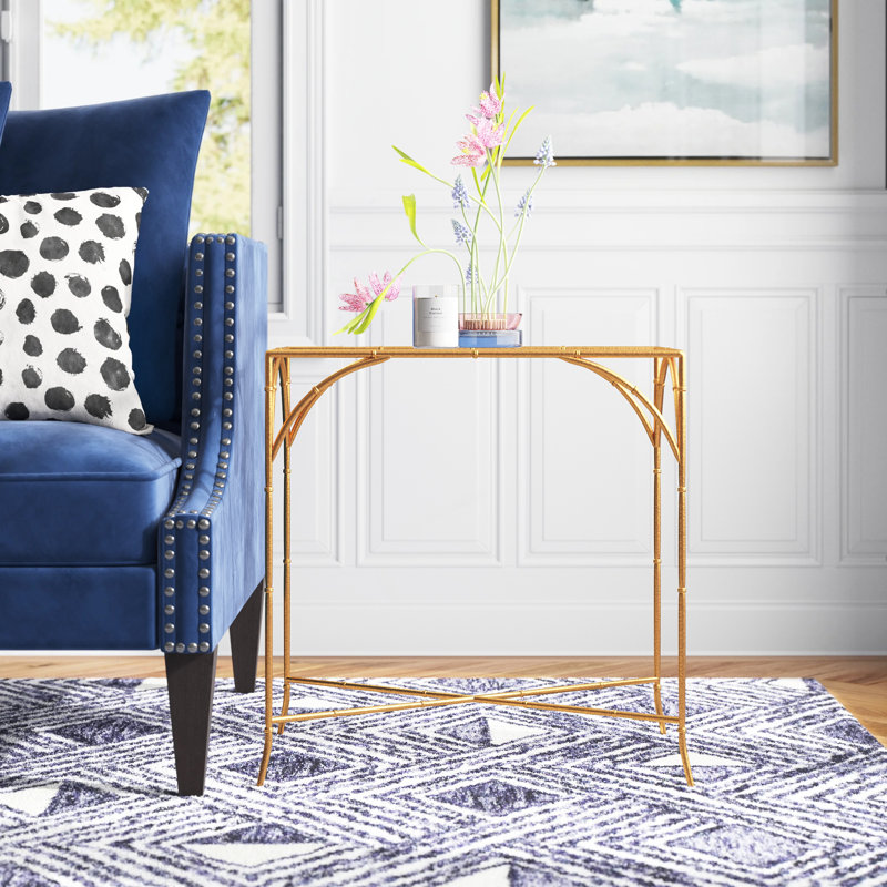 Dillon Glass Top End Table