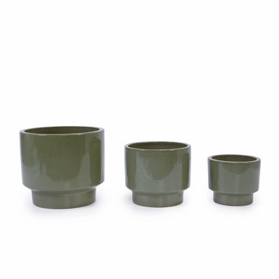3 pots de fleurs élégants pour patio, jardin