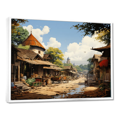 «African Market Bazar», reproduction d'art sur toile