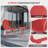 3-Piece Outdoor Bistro Set,Anti-Rust Metal Patio Table & 2 Armchairs, 350lb Capacity, Antifreeze and anti-drying Patio Dining Set for Balcony, Porch and Lawn,Red-1145503402