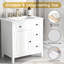 Meuble-lavabo de 30 po avec comptoir d'évier, structure en bois massif pour armoire de salle de bain petite et moyenne-106344289-106344288