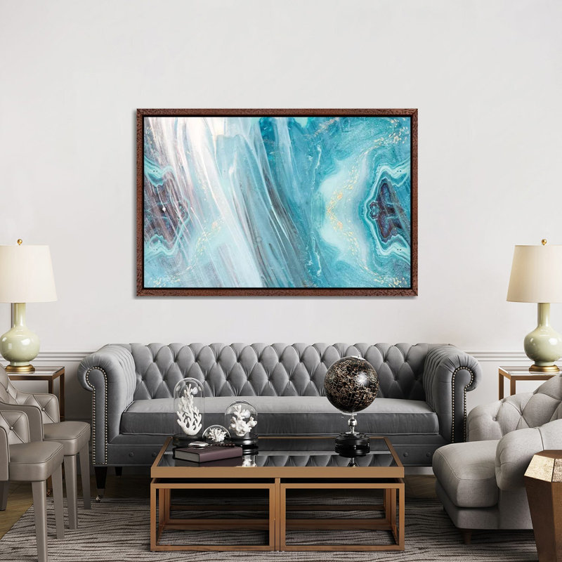Time 1 Piece Wall Art on Canvas, 101.6cm H x 152.4cm W x 3.81cm D, Classic Brown Wood Framed