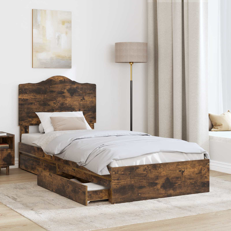 Bed, Single (3'), Smoked Oak