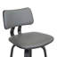 Tabouret de bar pivotant 30 po en bois noir